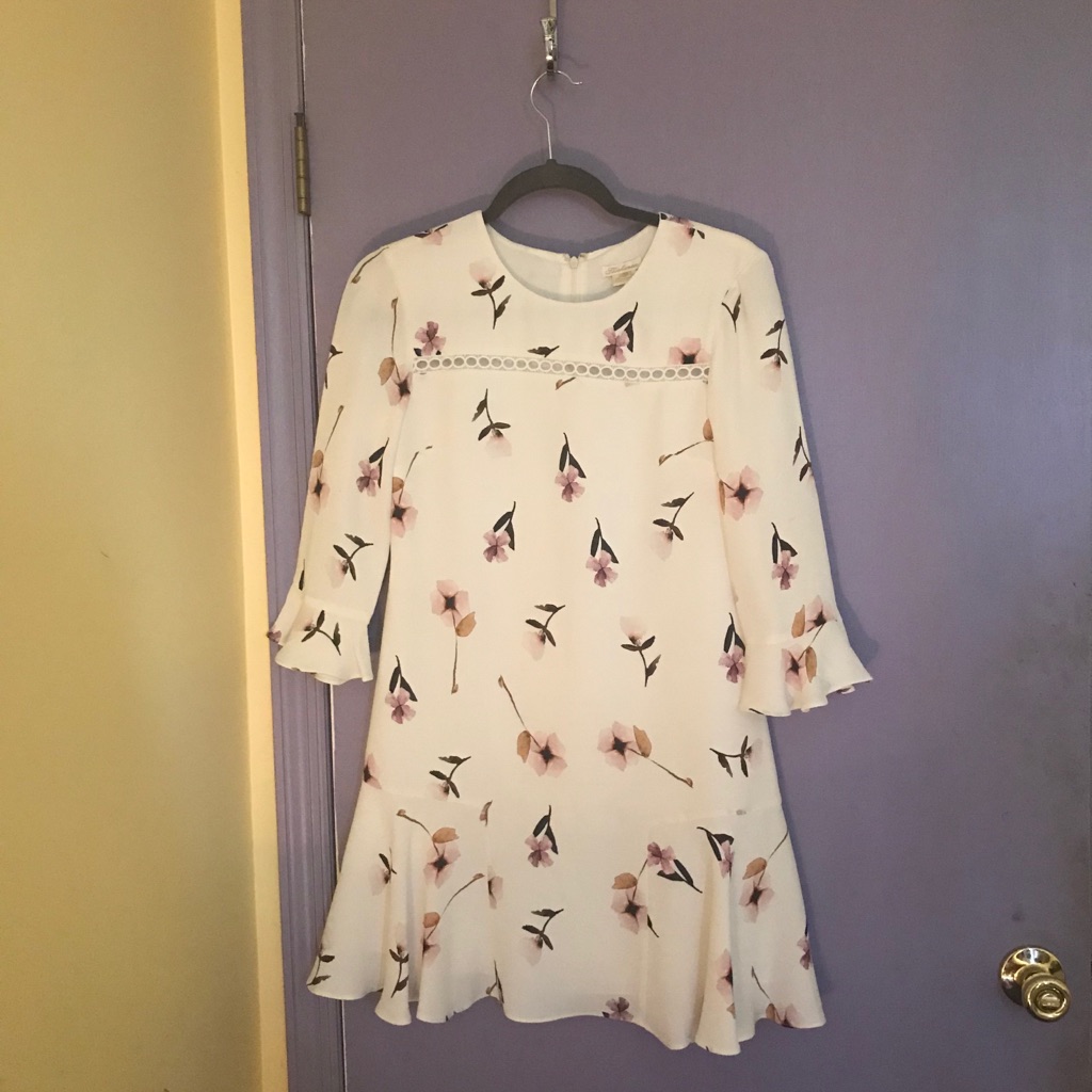 White Floral Shoshanna Dress